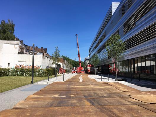 Inbetriebnahme der Solaranlage auf Gebäude 6 